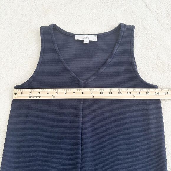 Loft Tank Sweater Size SP Navy Sleeveless Tie Front - Picture 8 of 9